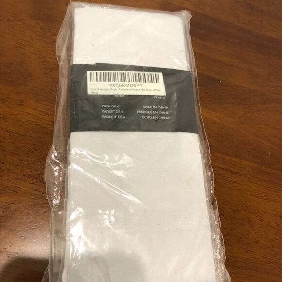Van Heusen Men’s Fine Cotton Handkerchiefs Pack Of 6 NWT. - Picture 3 of 6